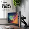 Digitus Ramię biurkowe podwójne z zaciskiem i sprężyną mechaniczną 2x LCD max. 35 obciążenie 2x10kg, VESA: 75x75, 100x100, czarne